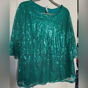 NY Collection Sequins Top